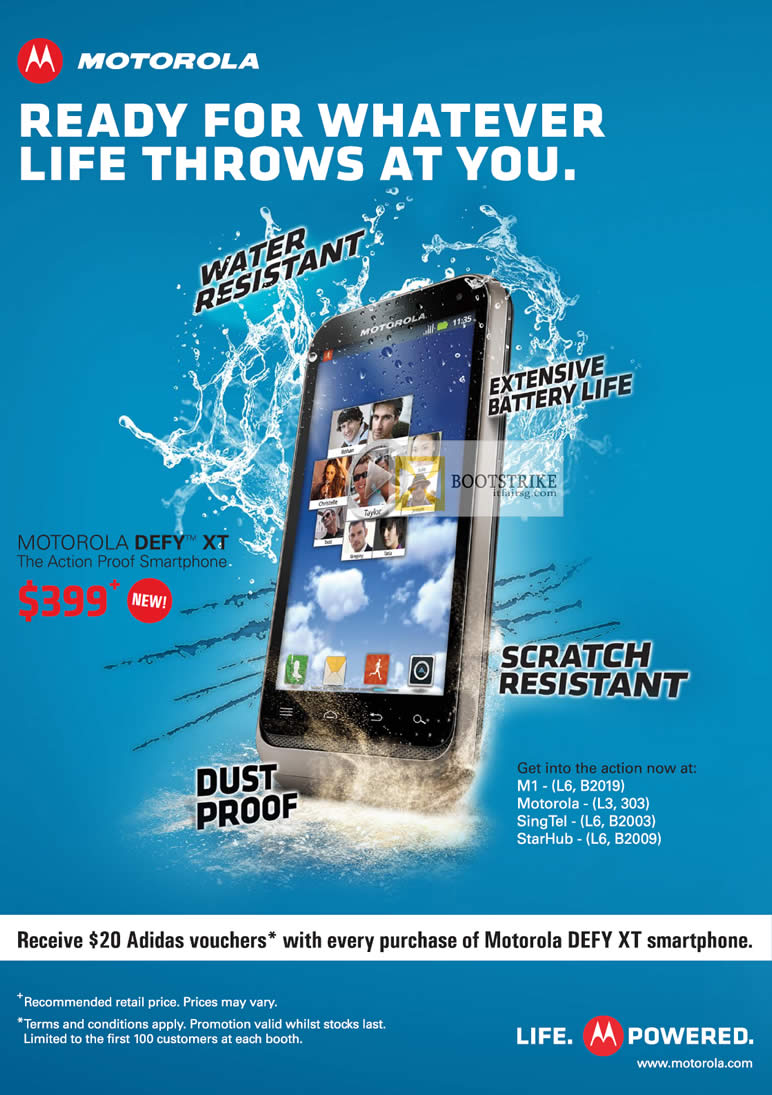 PC SHOW 2012 price list image brochure of Motorola Defy XT Smartphone