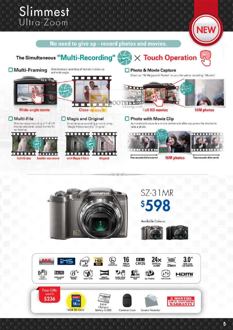 PC SHOW 2012 price list image brochure of Olympus Digital Camera SZ-31 MR