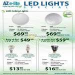 AZ E-Lite LED Ceiling Lights, LED Bulbs, Azpire Globe, Azpire Candle, Azcend Globe