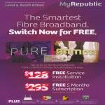 Broadband Fibre Free Service, Free 5 Months Subscription