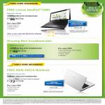 Broadband Fibre Free Lenovo IdeaPad Z480 100Mbps MaxInfinity Ultimate, Cable Free ASUS X401A Notebook MaxOnline Premium Plus