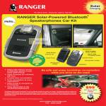 Systems Tech Ranger Solar Powered Bluetooth Speakerphones Car Kit