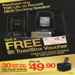 TDK Free ToastBox Voucher With Purcase, ADS-2P