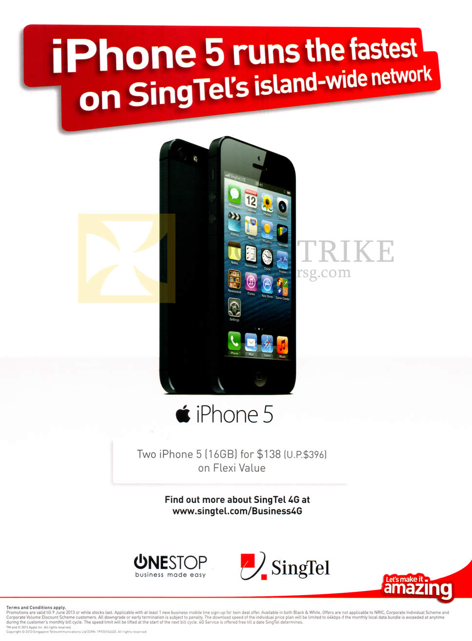 PC SHOW 2013 price list image brochure of Singtel Business Apple IPhone 5