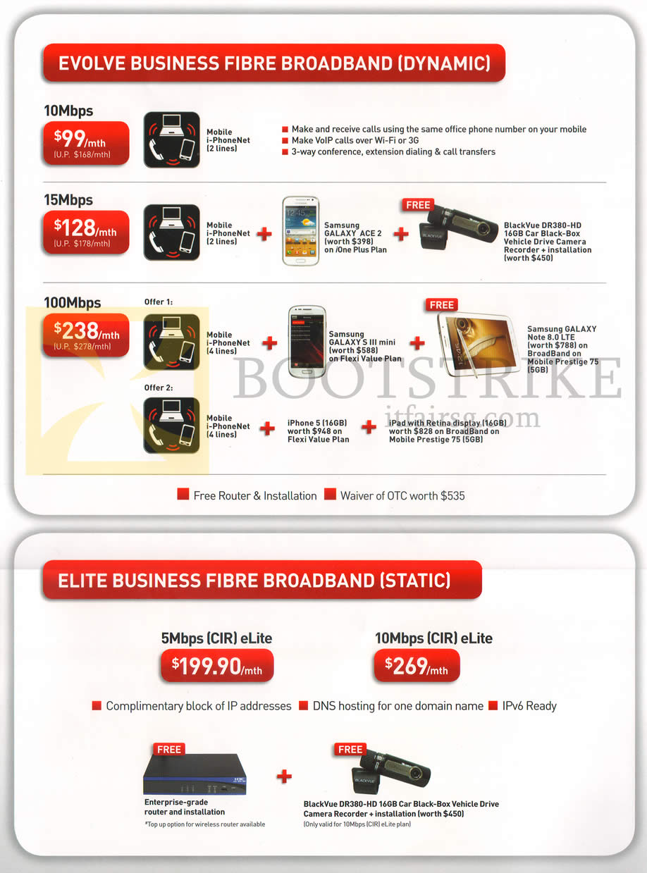 PC SHOW 2013 price list image brochure of Singtel Business Broadband Fibre Dynamic Evolve 10Mbps, 15Mbps, 100Mbps, Elite CIR