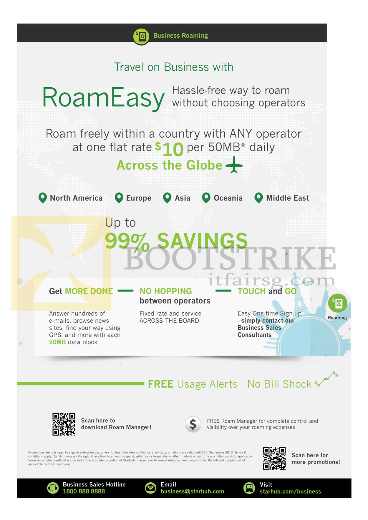 PC SHOW 2013 price list image brochure of Starhub Business RoamEasy Travel