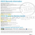 Warranty Information, Service Centres