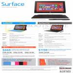 Tablets Surface RT, Surface Pro