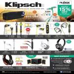 Klipsch KMC3 Bluetooth Wireless Speakers, S3M Earphones, S4, S4i, S4A, A5i, X7i, X10i, Image One, Promedia 2.1, Mode M40 Headphones