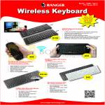 Systems Tech Ranger SmartyRemote Keyboard, Palmtop Touchpad Laser Pointer, Bluetooth