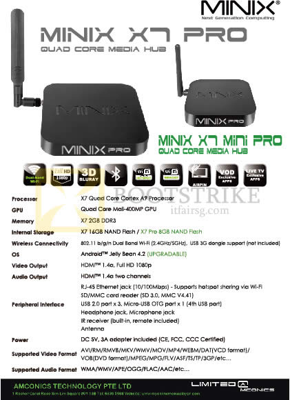 PC SHOW 2014 price list image brochure of Amconics Minix X7 Pro Media Hub Android, Mini, Player