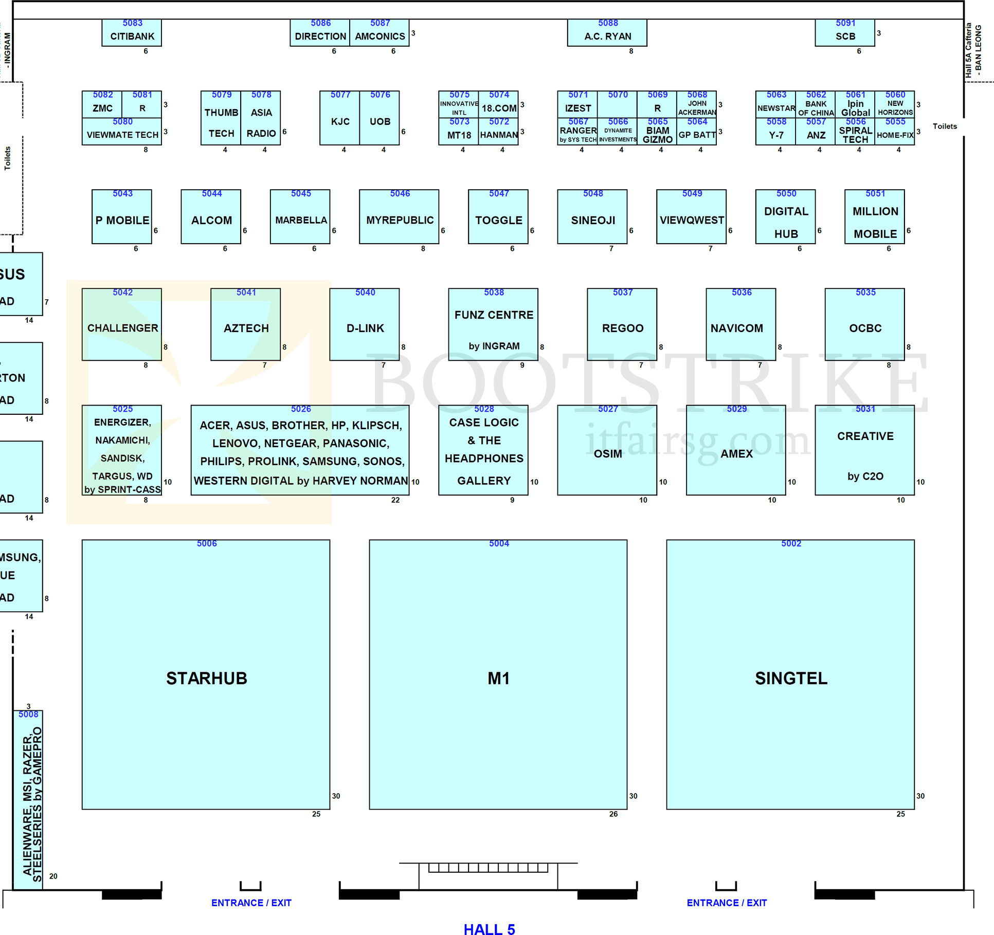 PC SHOW 2014 price list image brochure of Floor Plan Hall 5, PC SHOW 2014