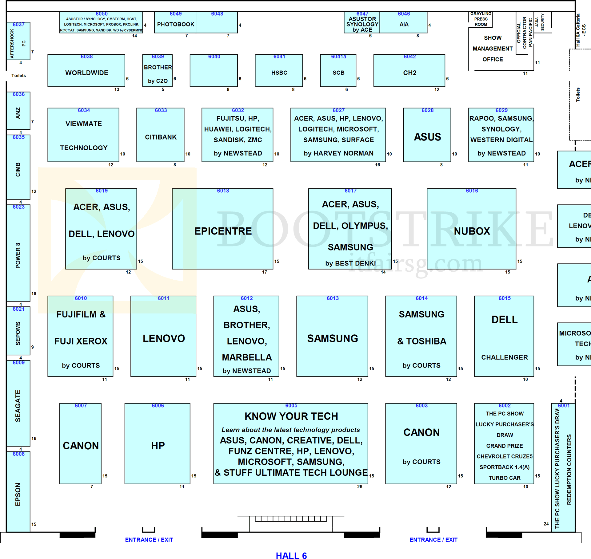 PC SHOW 2014 price list image brochure of Floor Plan Hall 6, PC SHOW 2014