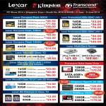 Flash Memory Cards Kingston, Lexar, Transcend, Compact Flash CF, MicroSD, UHS-1, Hyper X 3K SSD, SSDNow V300