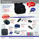 Targus Backpacks Pulse II, Incognito, Optical Mouse, Crave II Slipcase M Book, IPhone Slim Case