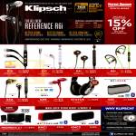 Klipsch Headphones, Headsets, X11i, X7i, X4i, A5i, S4A, S3M, Status, GIG, Promedia 2.1 Speakers, KMC1, KMC3