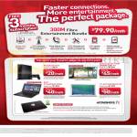 Broadband Fibre Entertainment Bundle 79.90 300Mbps Free 3 Months, Sony PS4, Samsung TV, Acer TravelMate P246 Notebook, Apple Macbook Air, Aftershock XVG13