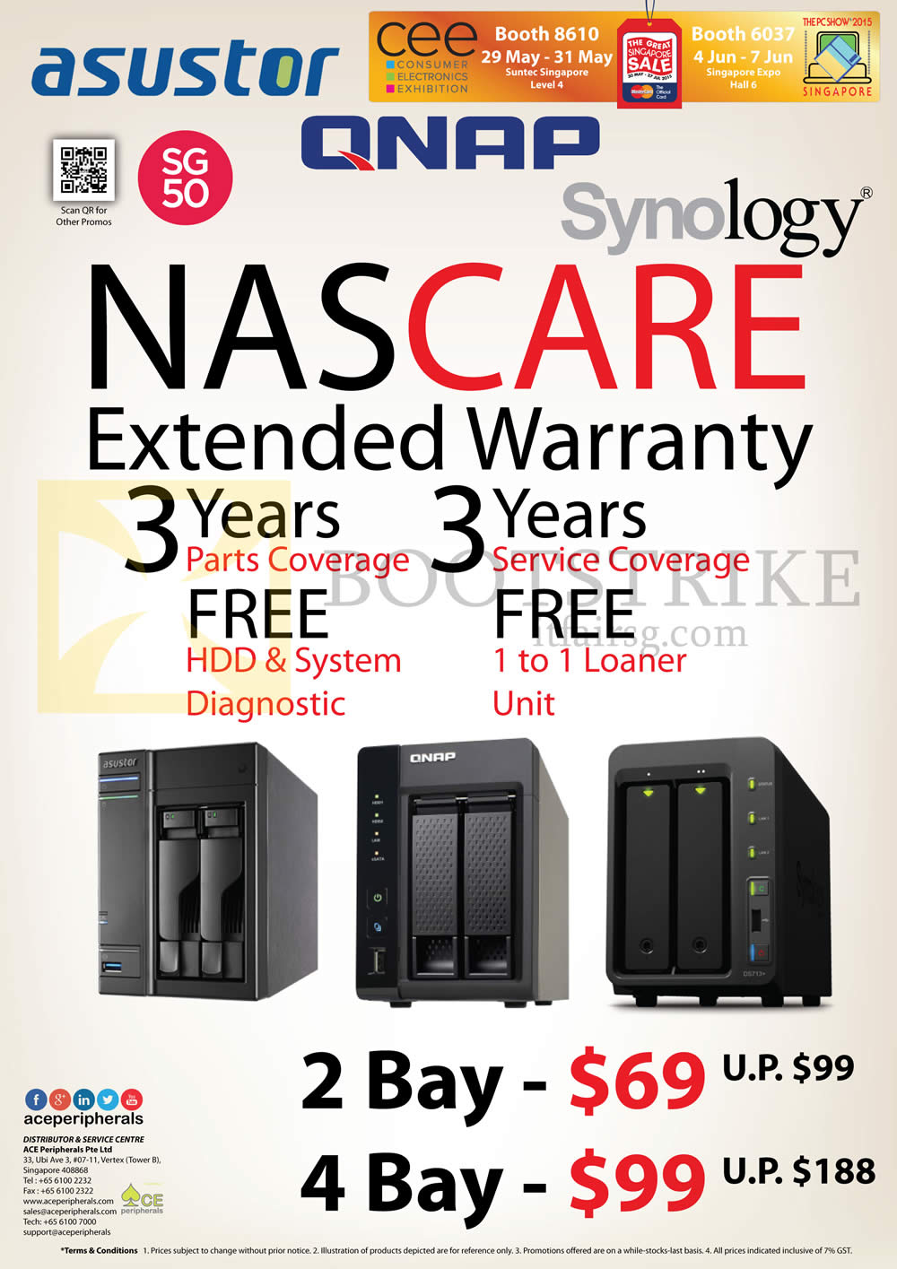 PC SHOW 2015 price list image brochure of Ace Peripherals NASCare