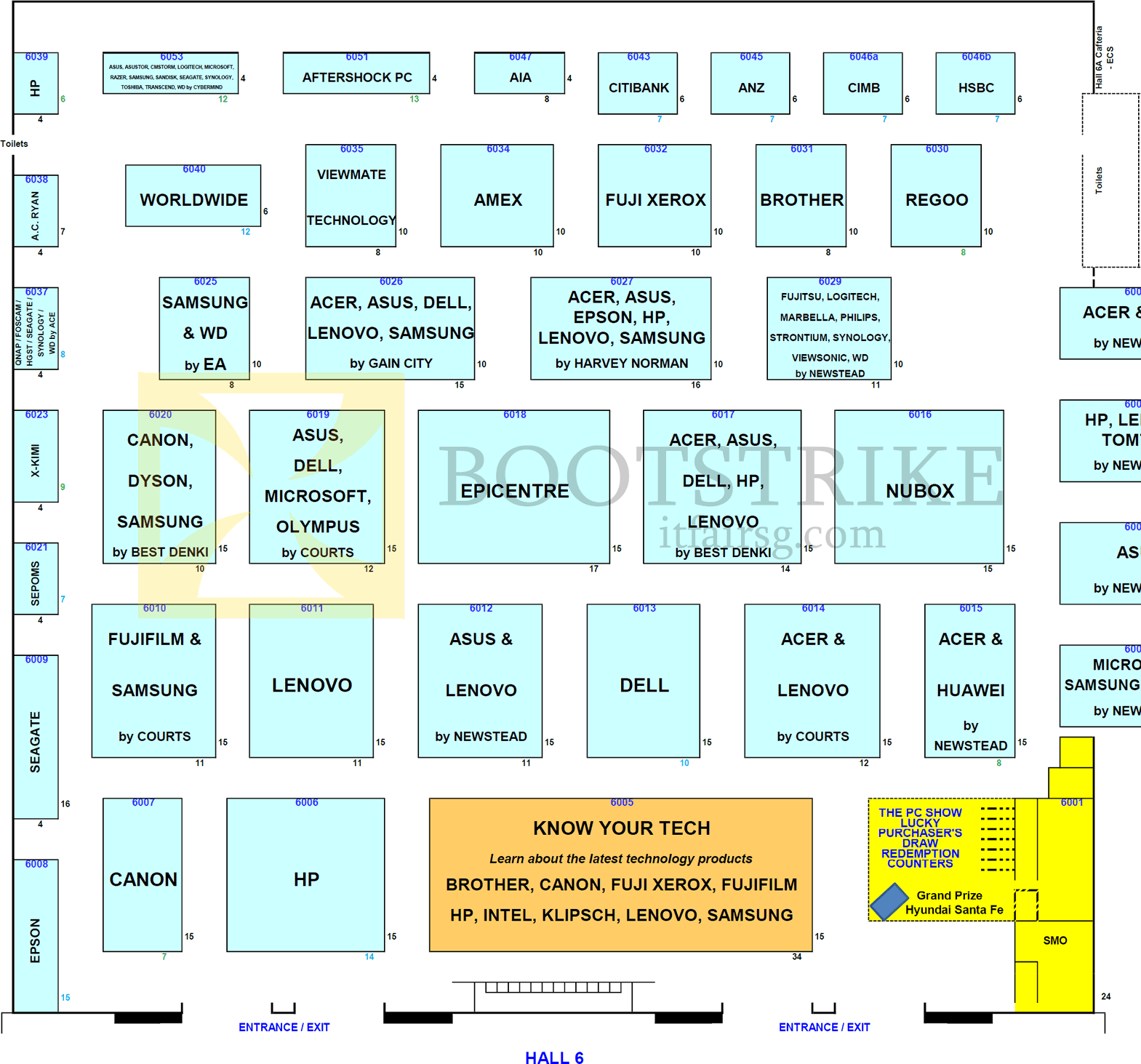 PC SHOW 2015 price list image brochure of Floor Plan Hall 6, PC SHOW 2015