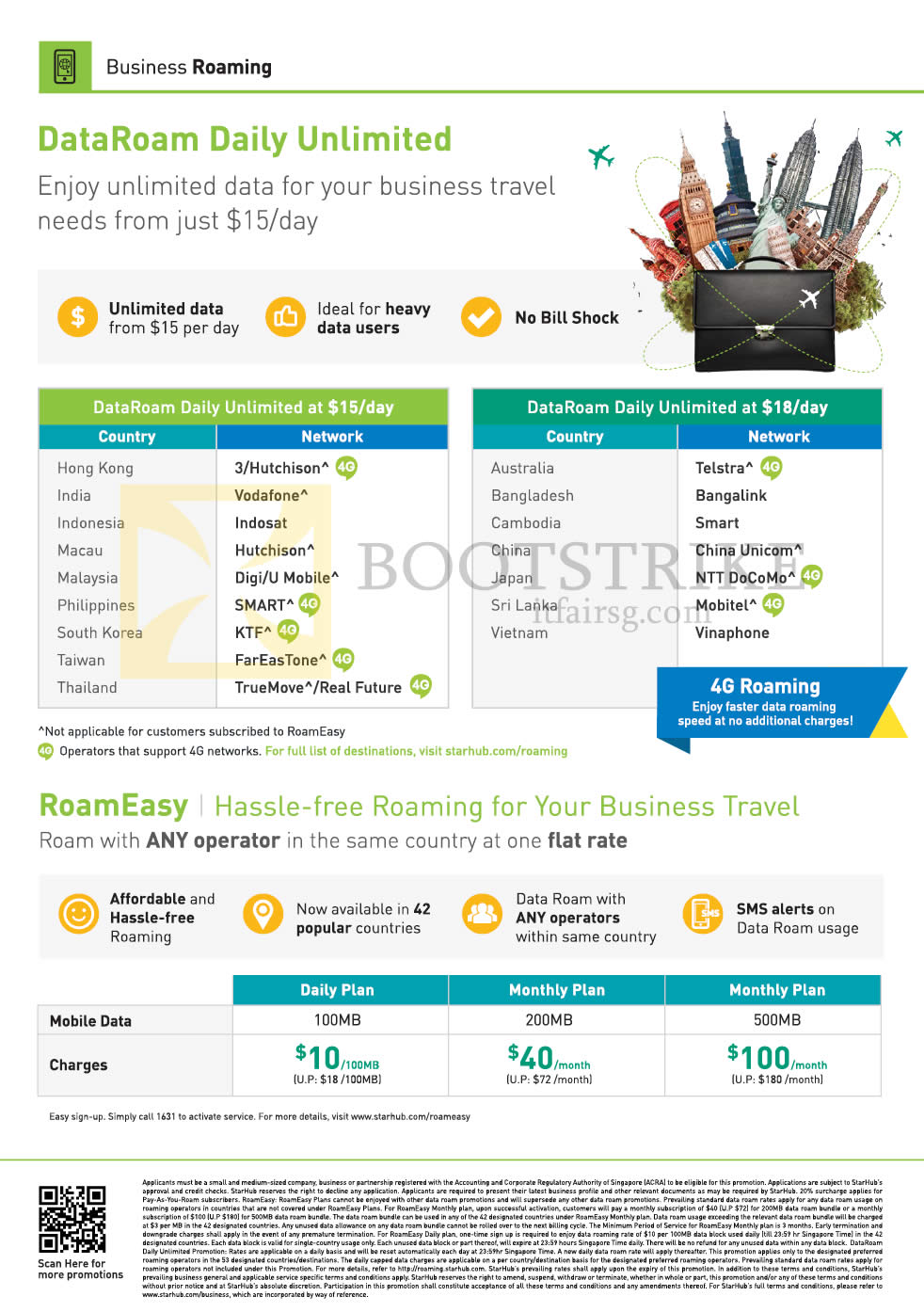 PC SHOW 2015 price list image brochure of Starhub Business DataRoam, RoamEasy