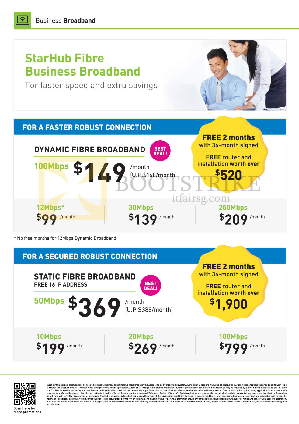 PC SHOW 2015 price list image brochure of Starhub Business Dynamic Fibre Broadband 100Mbps, Static 50Mbps 10Mbps 20Mbps 100mbps 12Mbps 30Mbps 250Mbps