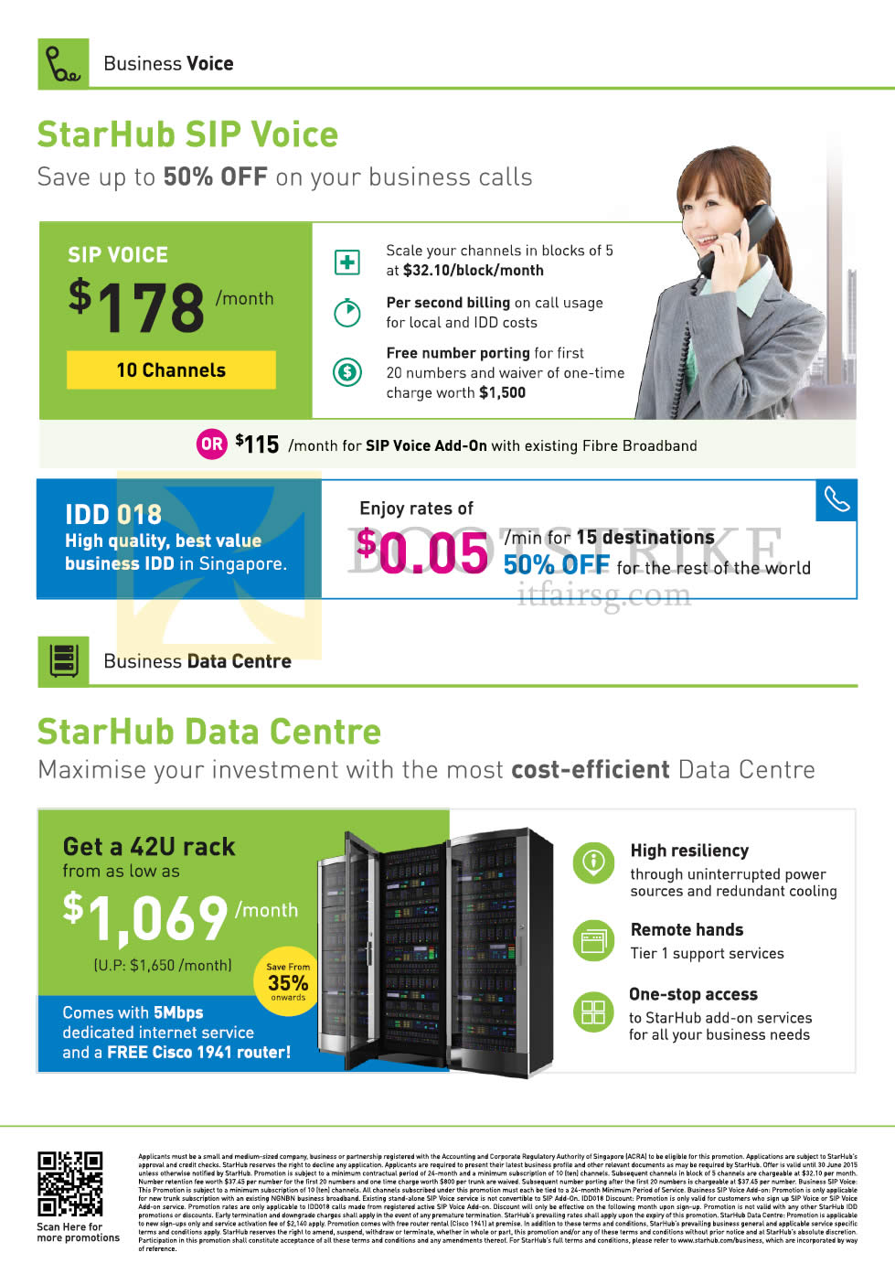 PC SHOW 2015 price list image brochure of Starhub Business SIP Voice, Data Centre