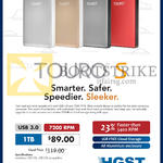 HGST External Storage Drive Touro S Mobile Desk 1TB