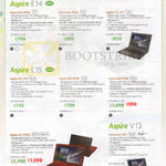 Notebooks Aspire E5-473, 473G, 573, 573G, V3-371