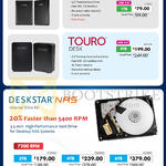 Hard Disk Drives, NAS, Touro Mobile, Touro Desk, Deskstar NAS 500GB, 1TB, 3TB, 4TB, 6TB