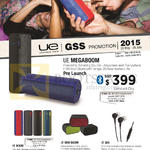 Ultimate Ears Megaboom, Boom, Mini Boom UE350 Earphones, Speakers