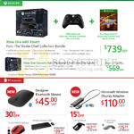 Xbox One With Kinect Consoles, Games, Designer Mouse, Wireless Adapter, Sculpt, Arc Touch