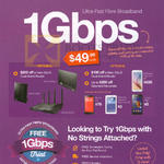 49.99 1Gbps Fibre Broadband, Free Trial