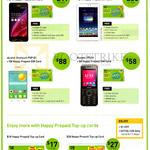 Prepaid Handset Bundles, Top-Up Cards, Asus Zenfone 5, FonePad 7, Alcatel Onetouch Pop D1, Huawei U5130