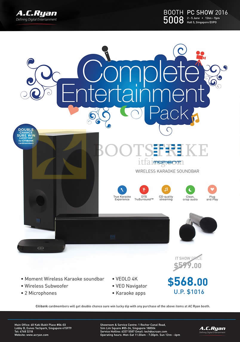 PC SHOW 2016 price list image brochure of AC Ryan Moment Complete Entertainment Pack