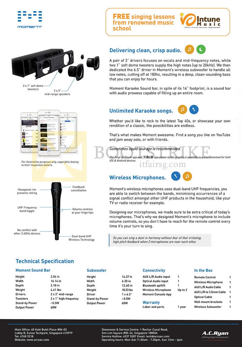 PC SHOW 2016 price list image brochure of AC Ryan Moment Features, Specifications