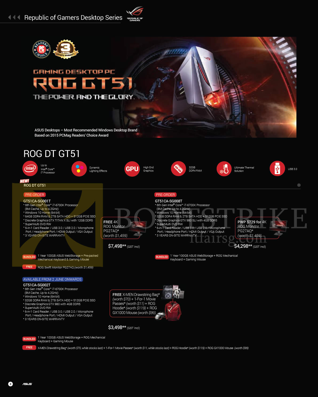 PC SHOW 2016 price list image brochure of ASUS Notebooks ROG DT GT51 GT51CA-SG001T, GT51CA-SG008T, GT51CA-SG002T