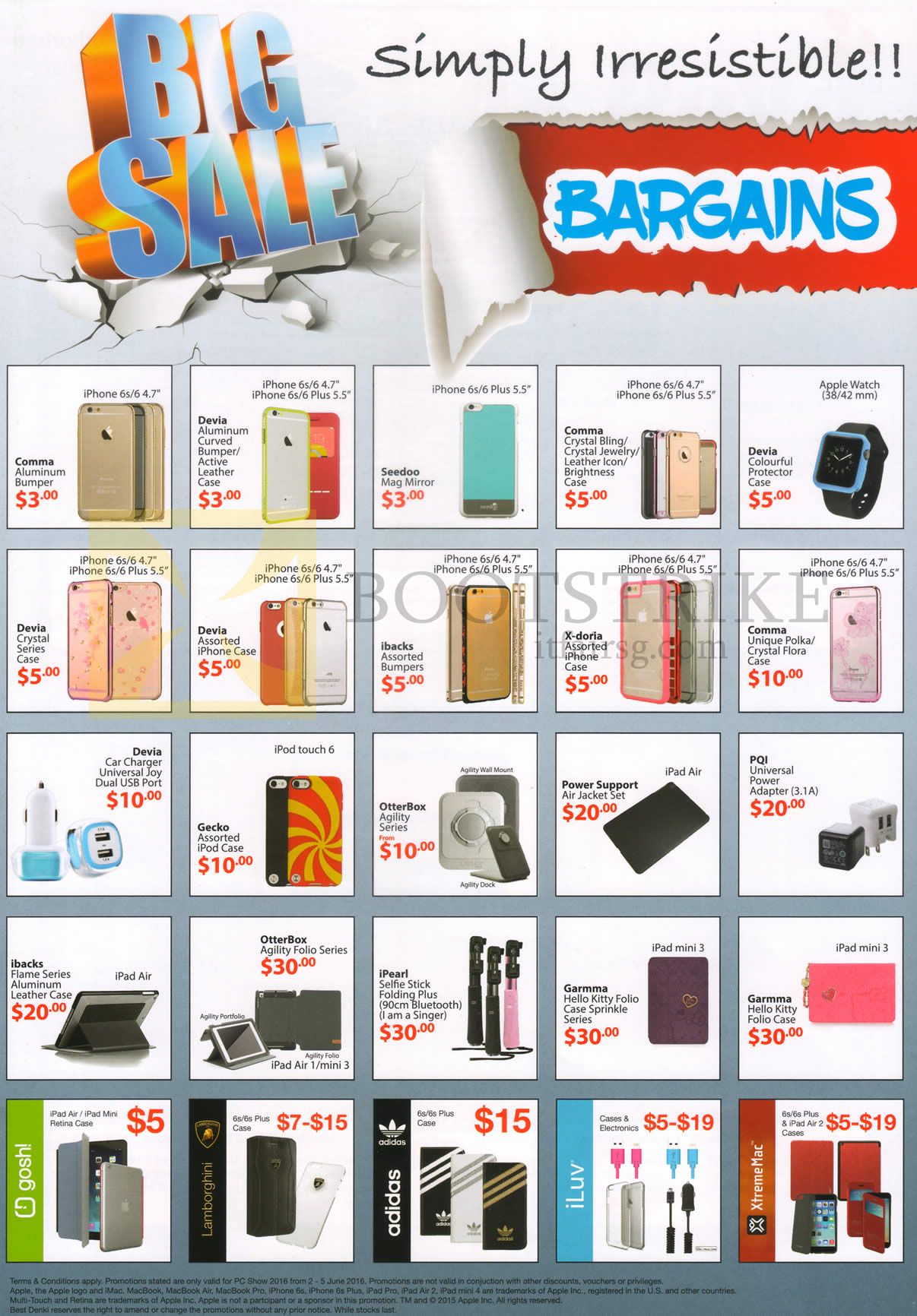 PC SHOW 2016 price list image brochure of Best Denki Mobile Phone Accessories Cases, Universal Power Adapter, Cables, Comma, Devia, Seedoo, X-doria