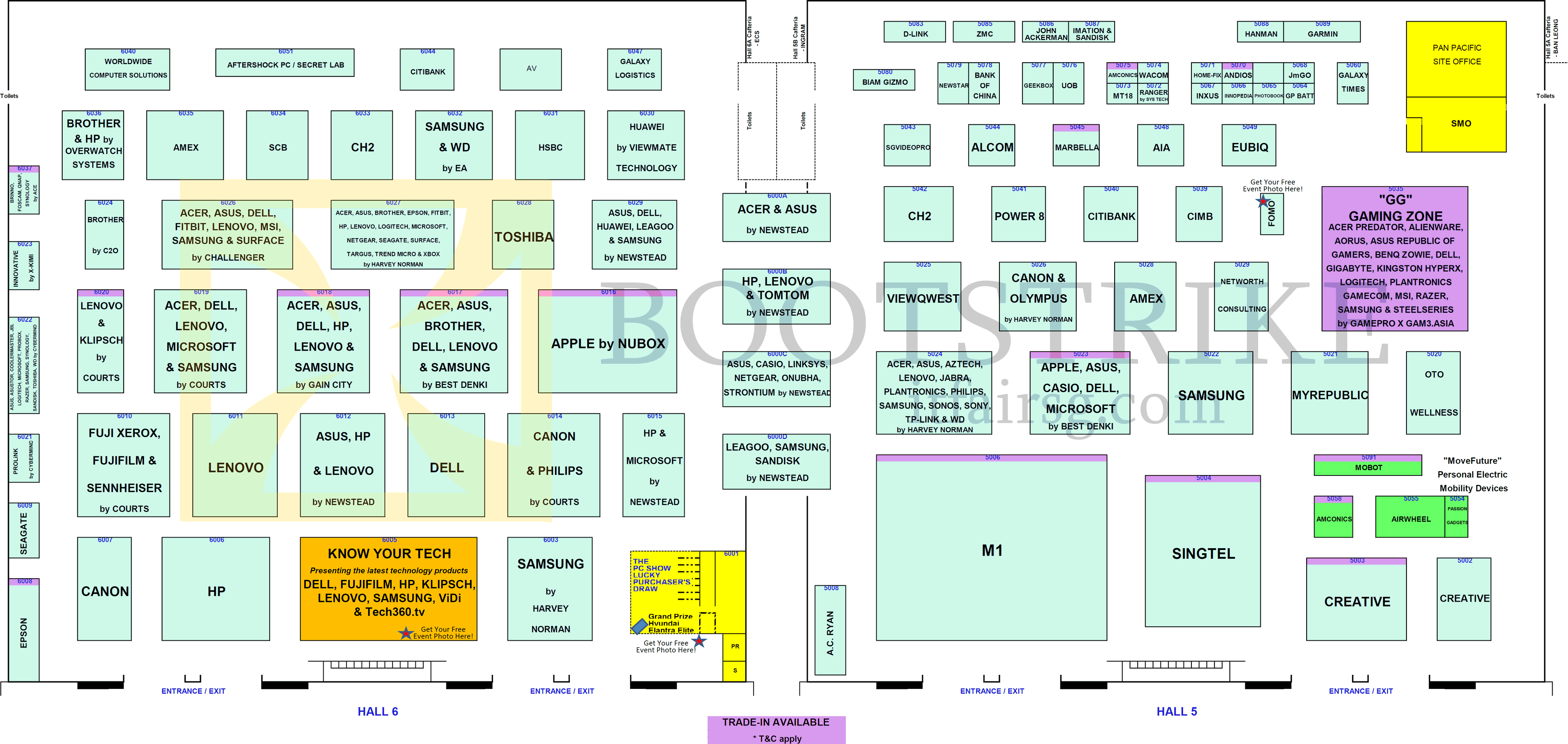 PC SHOW 2016 price list image brochure of Floor Plan Full, Hall 5, Hall 6, PC SHOW 2016