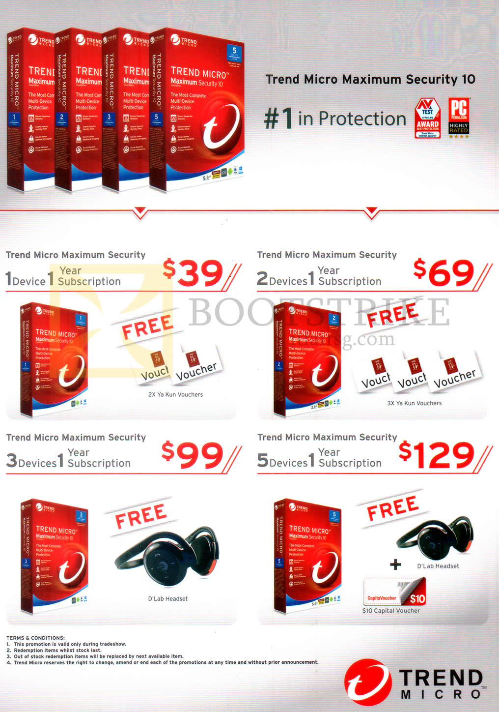 PC SHOW 2016 price list image brochure of Trend Micro Maximum Security 10 1, 2, 3, 5 Devices 1 Year Subscription