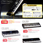 asio Piano Keyboards CTK-2400, 1300, 4400, WK-240