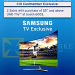 Citi Cardmember Samsung TV Exclusive 2 Spins