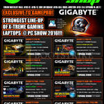 Notebooks Gigabyte P15F V5, P55G V5, P55K V5, P55W V5, P34K, P34W, AERO 14W, P35W, P35X, P35X UHD