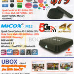 Xiaomi TV Box, Micox, Ubox 3rd Pro, M12, Gen