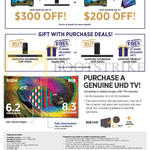 Samsung TVs (No Prices) Purchase With Purchase Deals, Gift With Purchase Deals