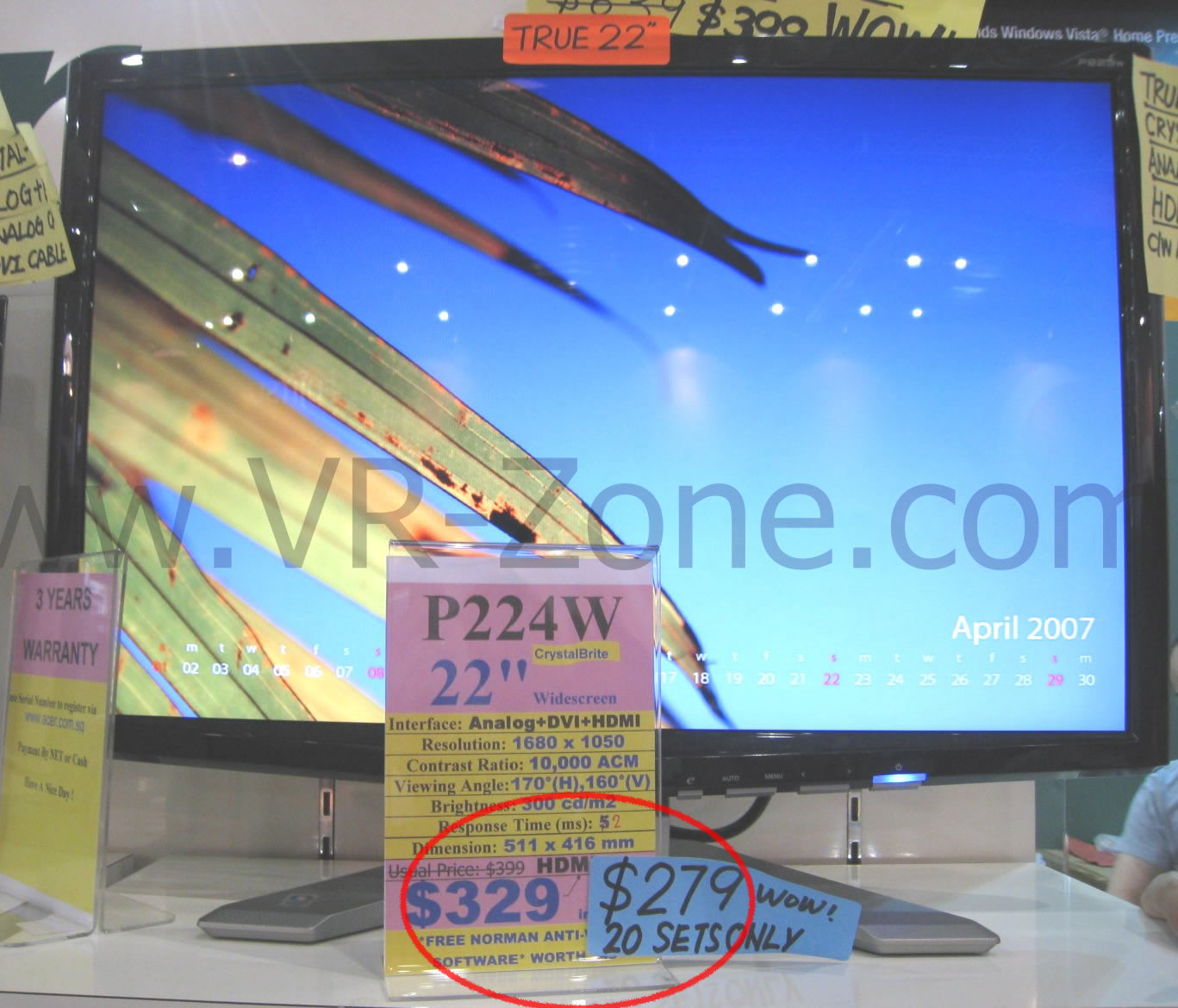 Sitex 2008 price list image brochure of (LAST DAY Deals) VR-Zone Acer P224w Lcd IMG 1717