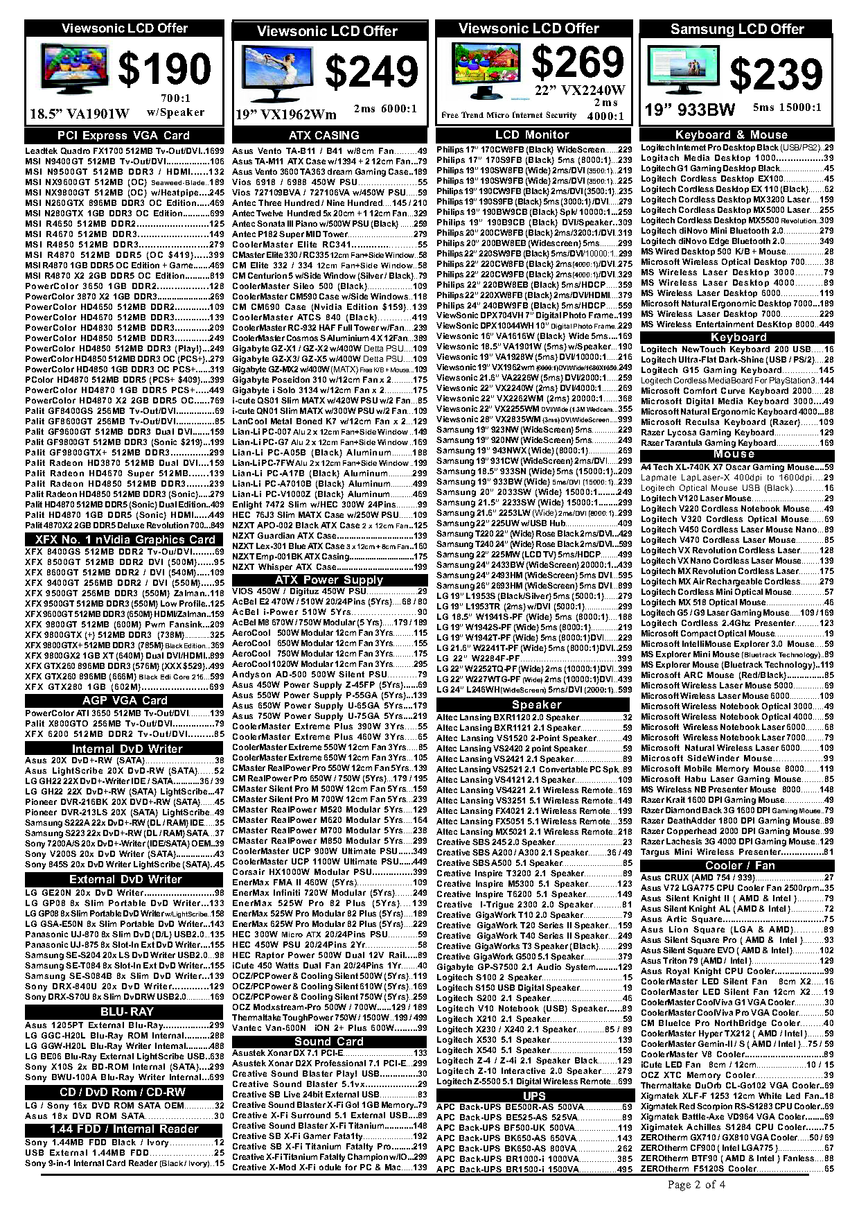 Sitex 2008 price list image brochure of 11 Fuwell Sim Lim Square Use For Price Comparison Page 2