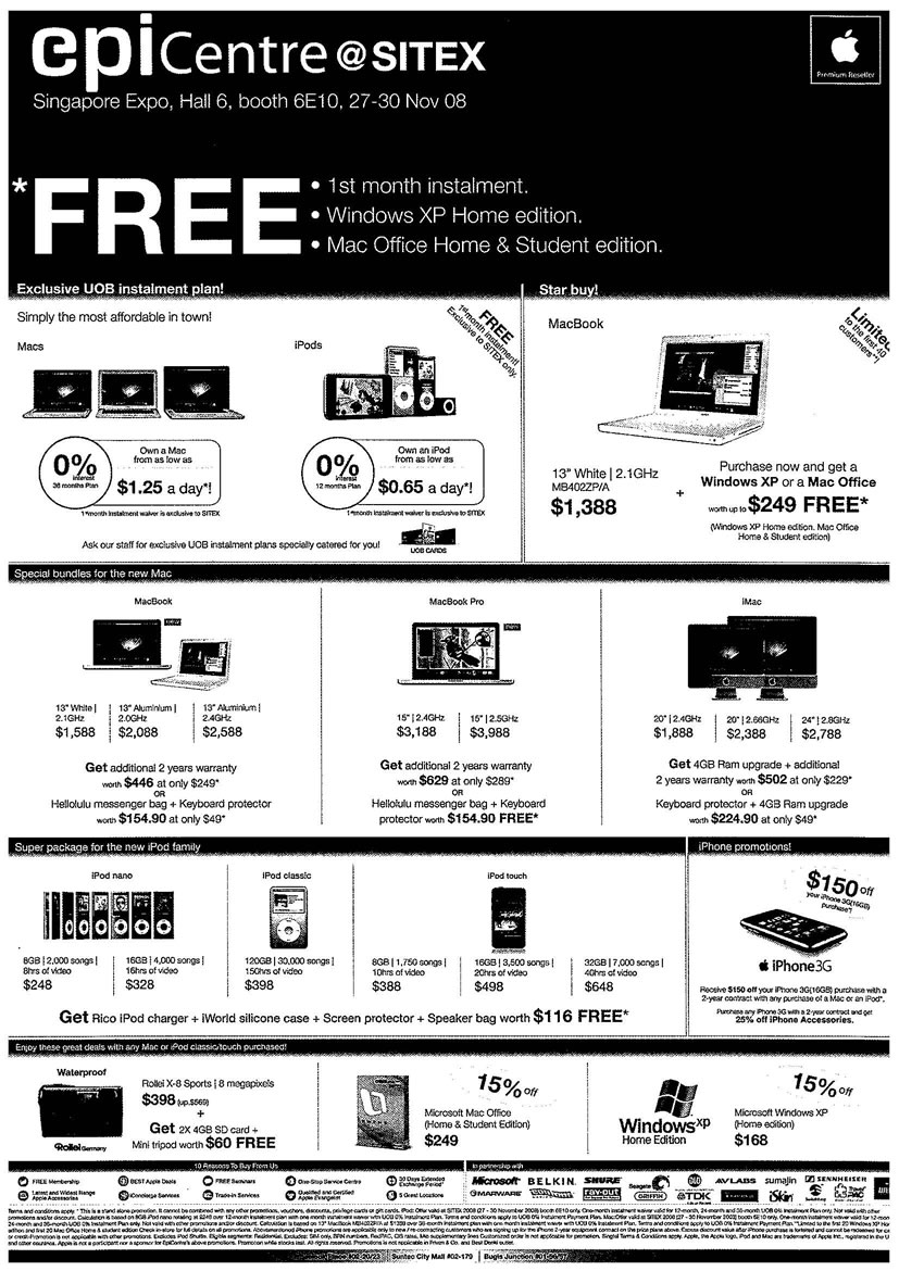 Sitex 2008 price list image brochure of Apple Epi Centre - Vr-zone Tclong