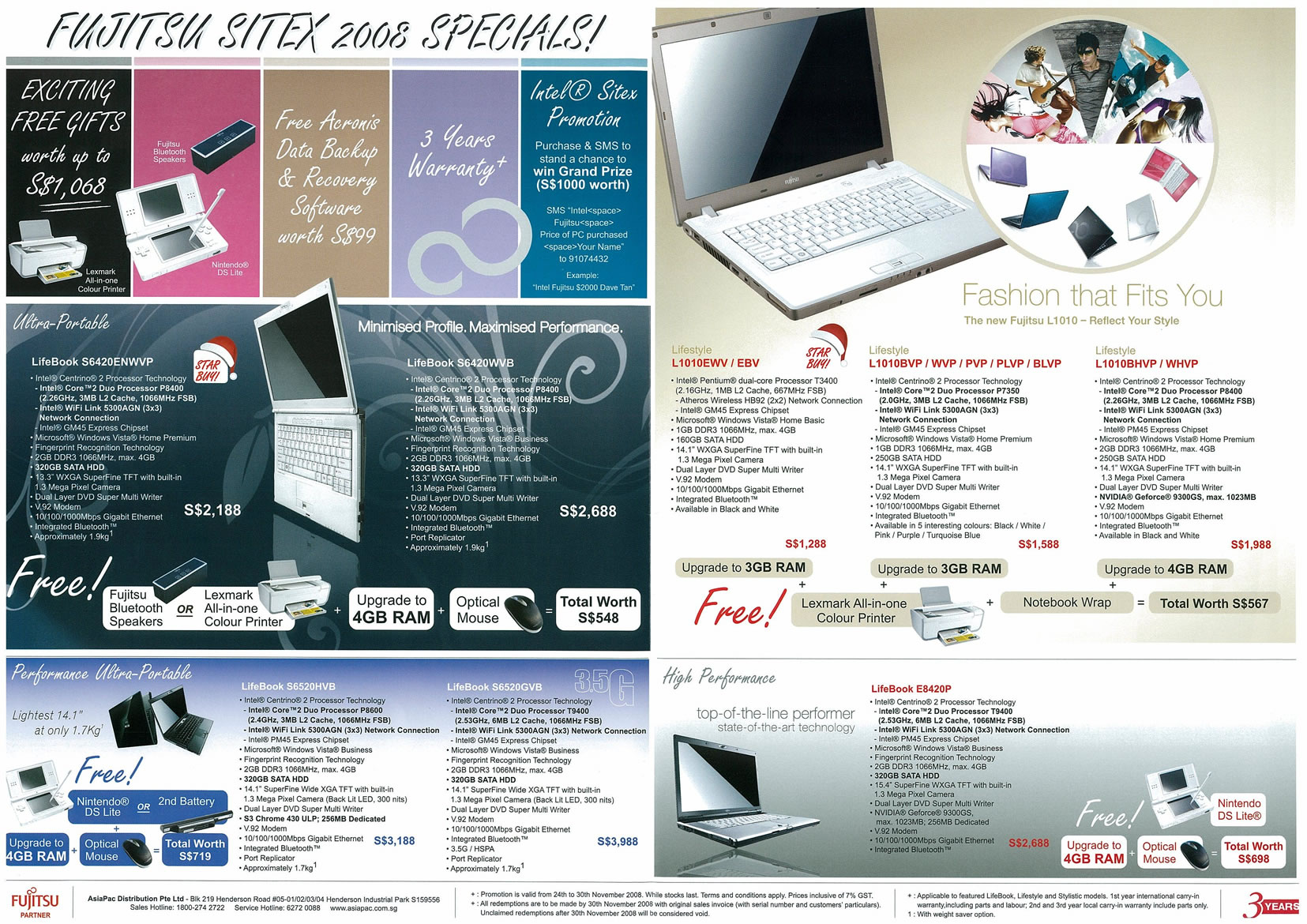 Sitex 2008 price list image brochure of Fujitsu 01 Notebooks Page 2 - Vr-zone Tclong