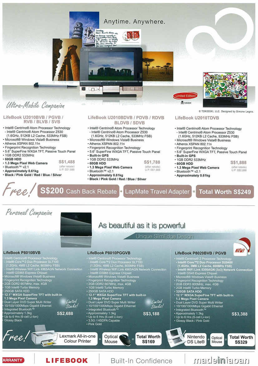 Sitex 2008 price list image brochure of Fujitsu 02 Lifebook Notebooks Page 1 - Vr-zone Tclong