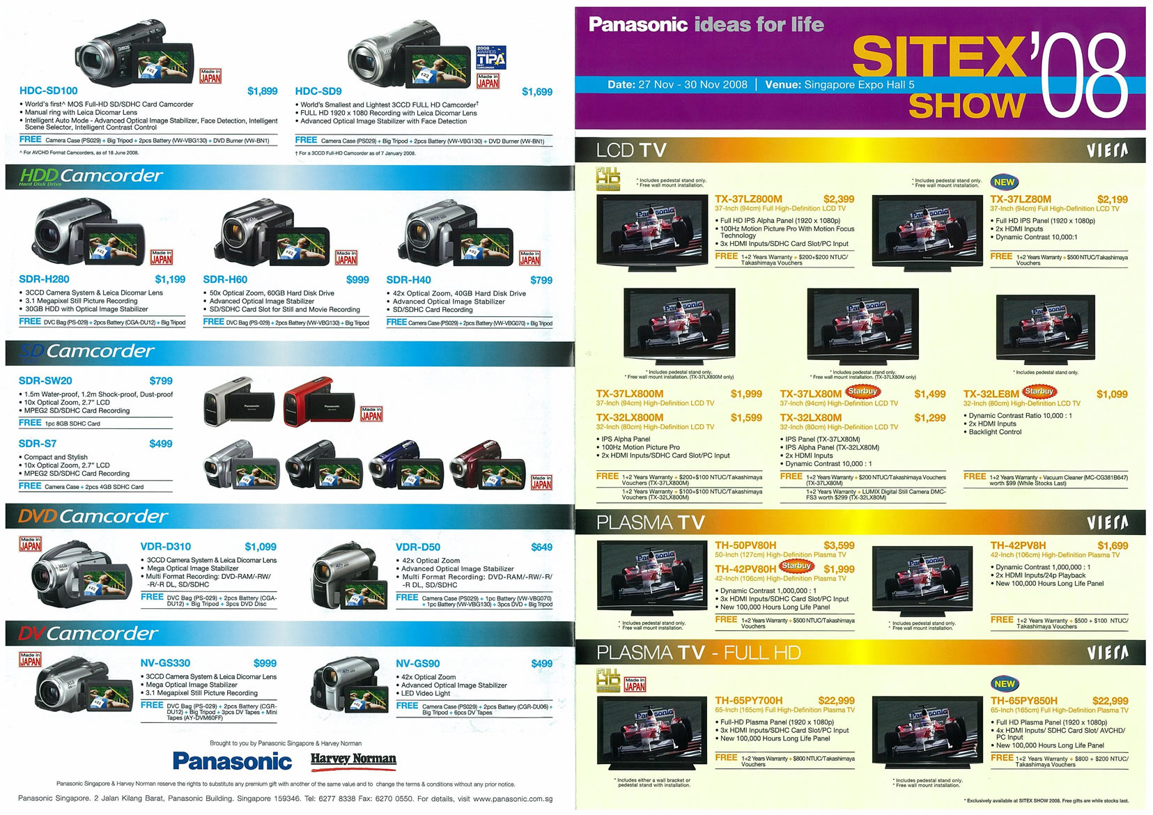 Sitex 2008 price list image brochure of Panasonic Page 1 - Vr-zone Tclong